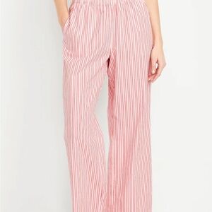 Old Navy Pink Striped Wide Leg Pants